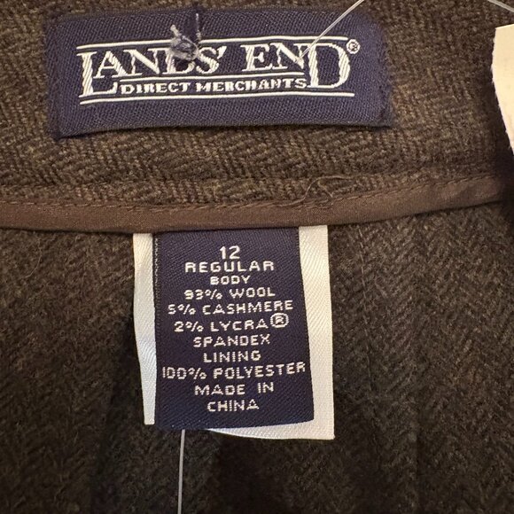 Land's End Wool Pants Charcoal Gray Size 12 NWT - Picture 8 of 9